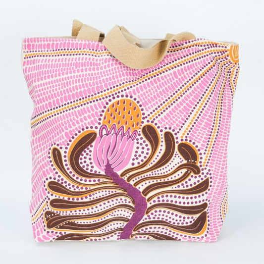 Cotton Canvas Banksia Tote Bag - By Domica Hill